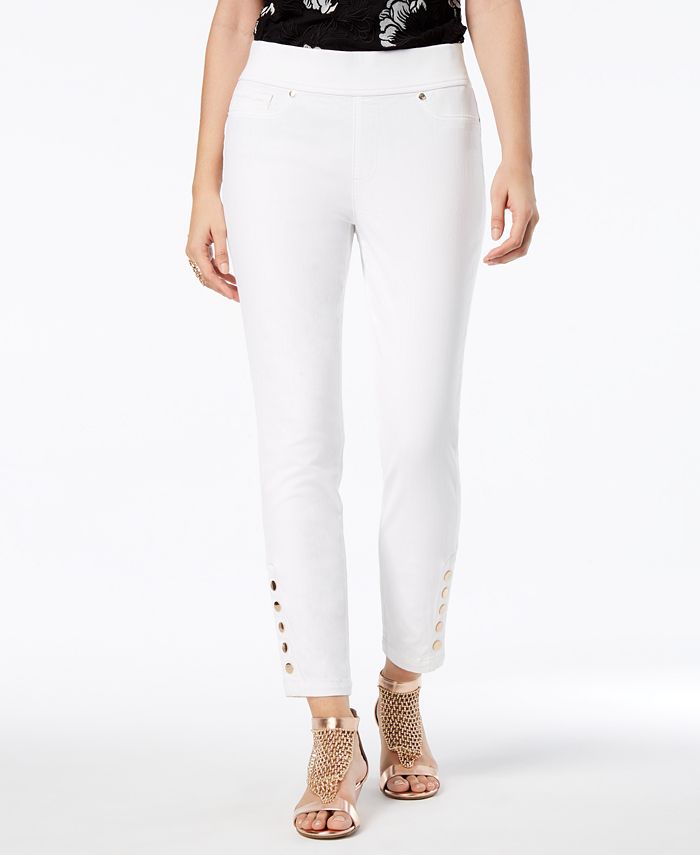 Thalia Sodi Button-Detail Skinny Jeans, Created for Macy's - Macy's