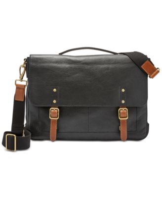 fossil defender leather messenger bag