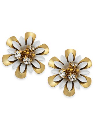 kate spade new york - 14k Gold-Plated Bead & Crystal Coated Stud Earrings