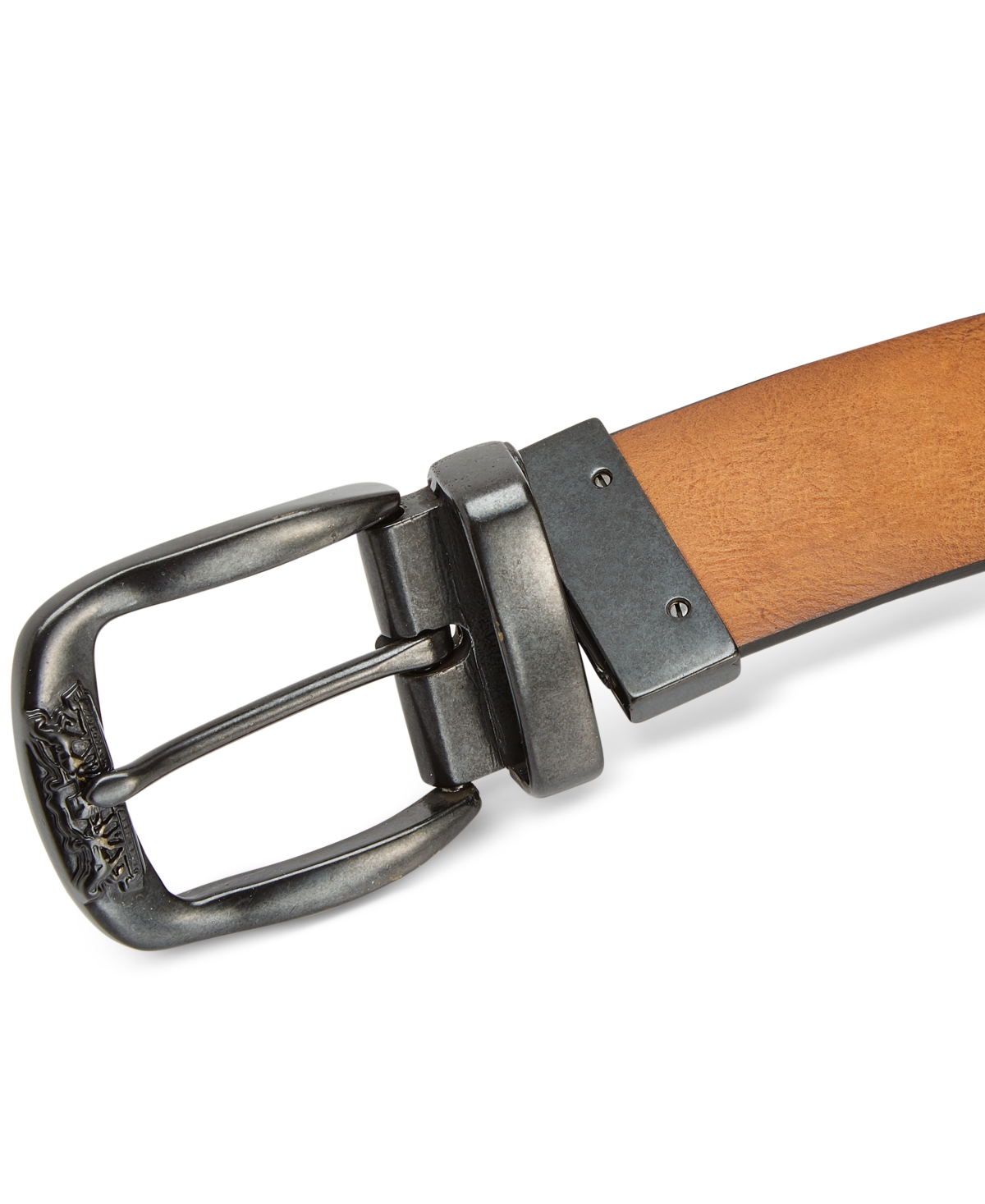 Shop Levi's Men's Smooth Leather Reversible Belt In Black,tan