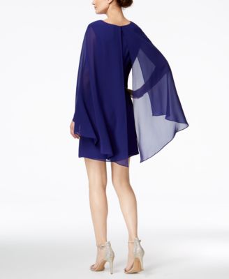 Vince Camuto Chiffon-Cape Sheath Dress