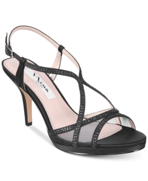 image of Nina Blossom Strappy Embellished Evening Sandals Women-s Shoes