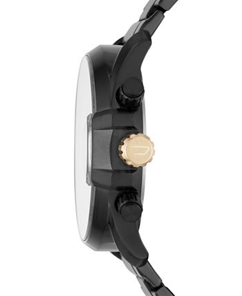 Diesel - Men's Chronograph MS9 Chrono Black Stainless Steel Bracelet Watch 47mm