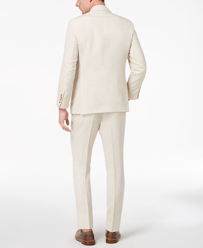 Perry Ellis Men's Slim-Fit Stretch Stone Linen Suit - Macy's
