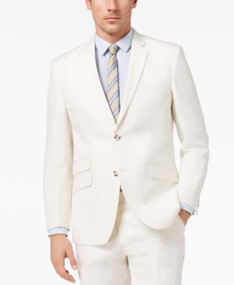 Perry Ellis Men's Slim-Fit Stretch White Suit