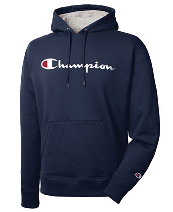Champion Men's Script Logo Powerblend Hoodie & Reviews - Activewear ...