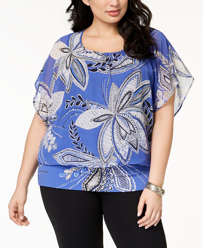 Macy's plus size discount tops jm collection
