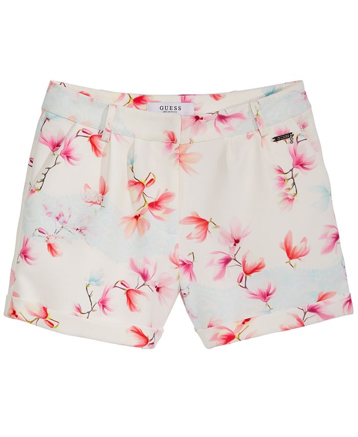 GUESS Floral-Print Shorts, Big Girls - Macy's
