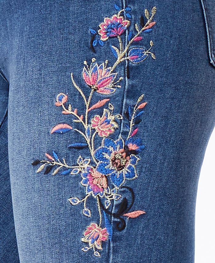 Thalia Sodi Embroidered Ankle Skinny Jeans, Created for Macy's - Macy's