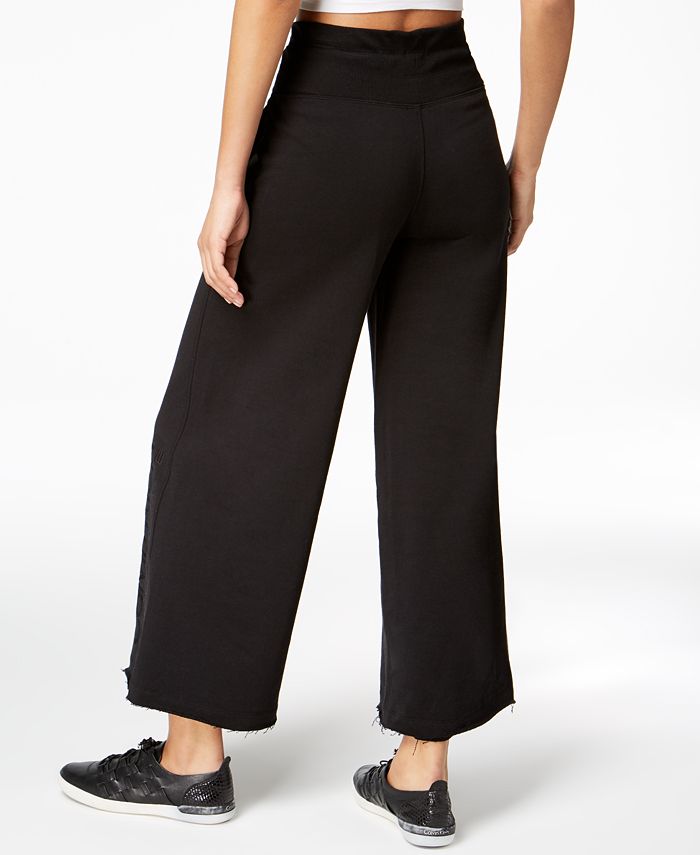 Calvin Klein High-Waist Wide-Leg Ankle Pants - Macy's