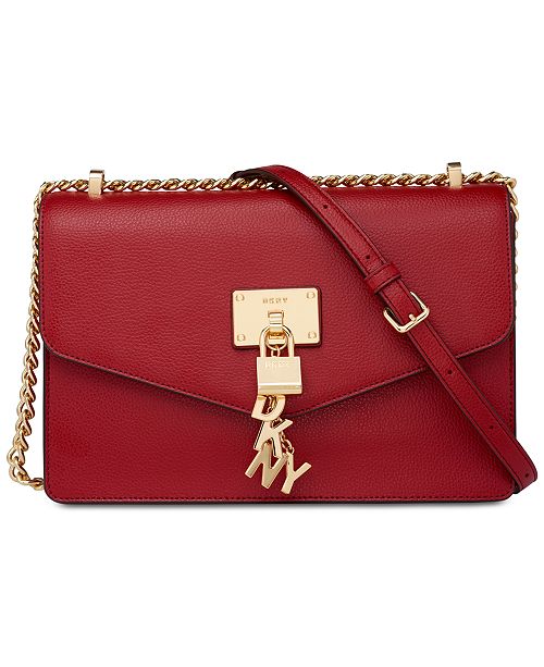 Dkny Elissa Leather Chain Strap Shoulder Bag Created For Macy S