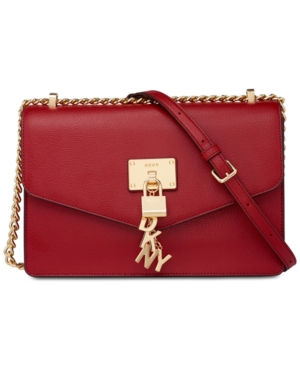 DKNY ELISSA LEATHER CHAIN STRAP SHOULDER BAG, CREATED FOR MACY'S