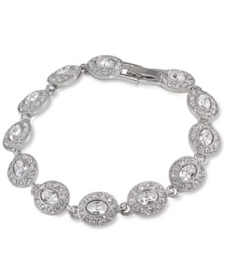 Carolee Bracelet, Glass Stone Oval Link - Macy's