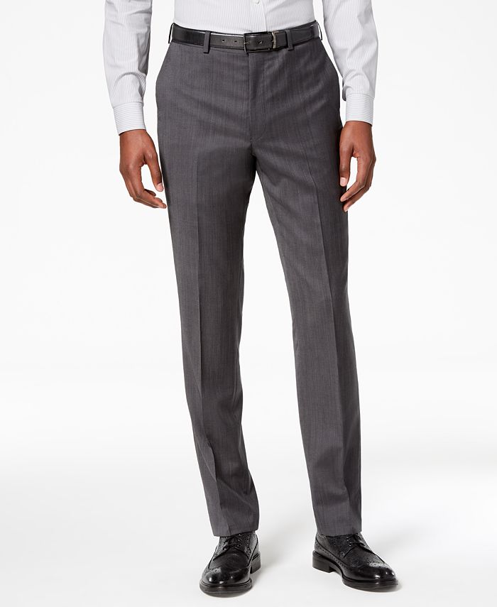DKNY Men's Modern-Fit Stretch Textured Suit Pants - Macy's