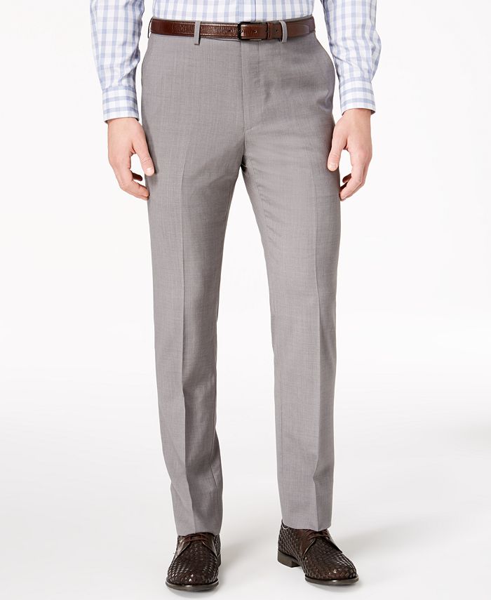 Vince Camuto CLOSEOUT! Men's Slim-Fit Stretch Gray Solid Suit - Macy's
