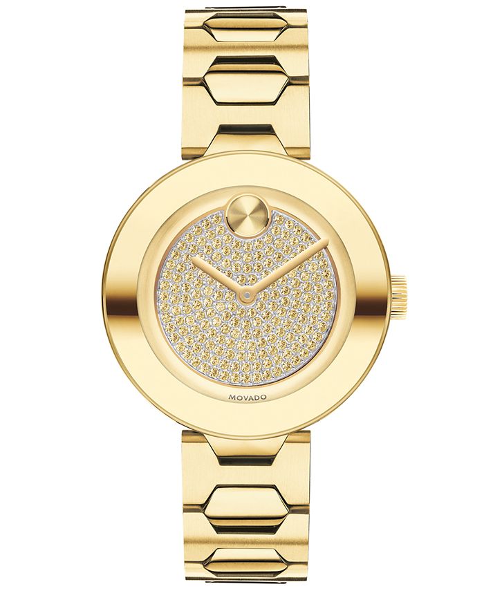 Movado Women's Swiss BOLD Museum Classic Yellow Gold-Tone Stainless ...