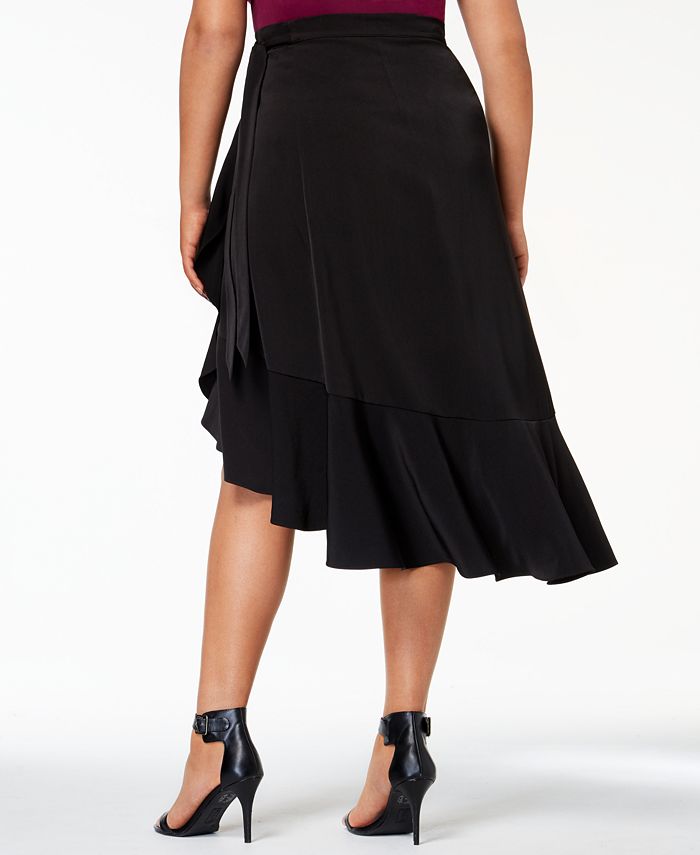 Soprano Trendy Plus Size Ruffled Wrap Skirt - Macy's