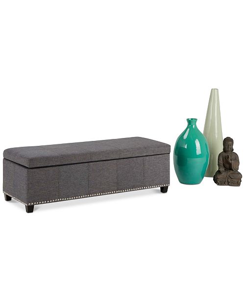 Simpli Home Rhodes Storage Bench Reviews Furniture Macy S