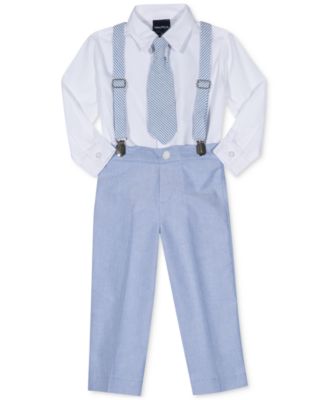baby boy grey dress pants with suspenders