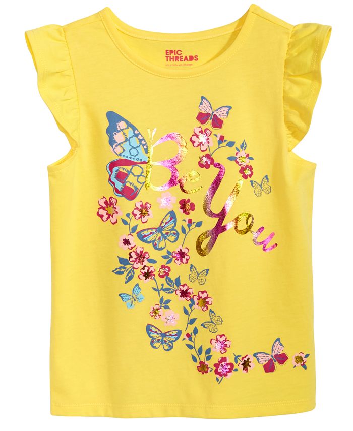 Epic Threads Ruffle T-Shirt, Little Girls, Created for Macy's - Macy's