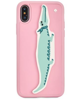 kate spade new york - Silicone Alligator Stand iPhone X Case