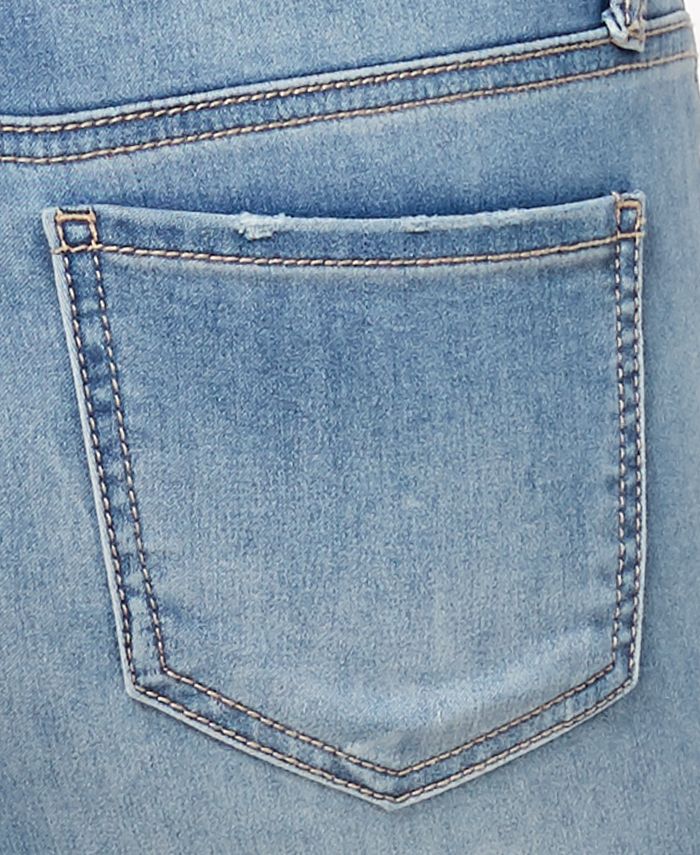 Blue Desire Juniors' Embellished Cuffed Skinny Jeans - Macy's