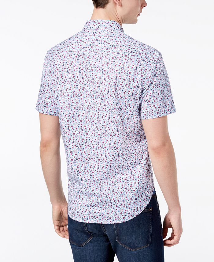 ConStruct Con.Struct Men's Stretch Floral-Print Shirt, Created for Macy ...