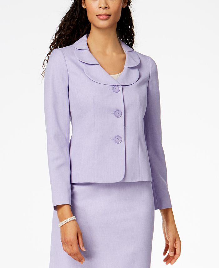 Le Suit Petal-Collar Skirt Suit - Macy's