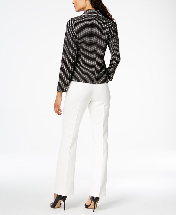 Le Suit Textured-Dot Two-Button Pantsuit & Reviews - Wear to Work ...