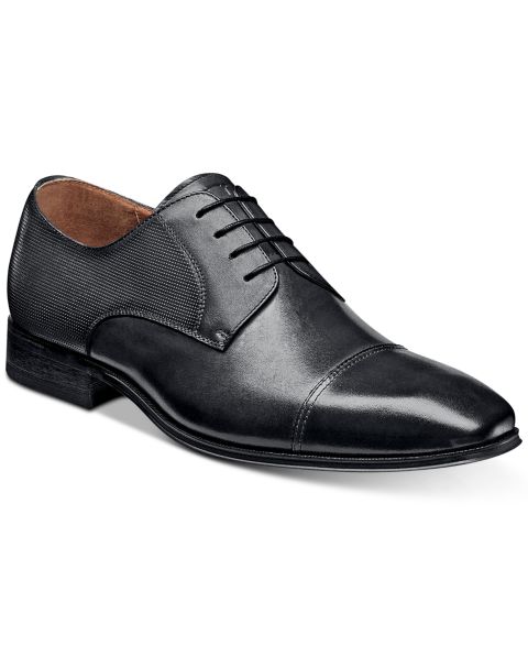Мужские лоферы Florsheim Men's Calipa Cap-Toe Oxfords, цвет: Чёрный