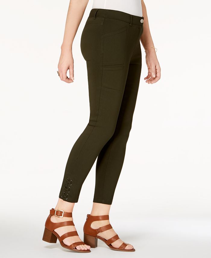 Style & Co Lace-Up Straight-Leg Pants, Created for Macy's - Macy's