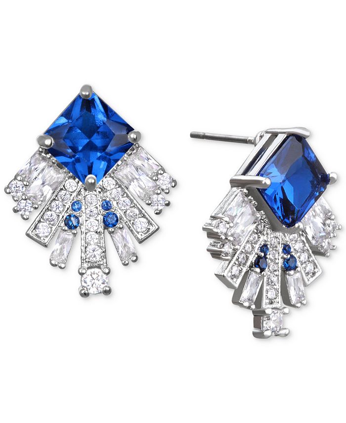 Jewel Badgley Mischka Square Crystal Fan Drop Earrings - Macy's