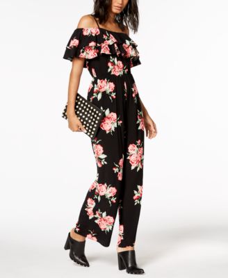 macy's off the shoulder jumpsuit