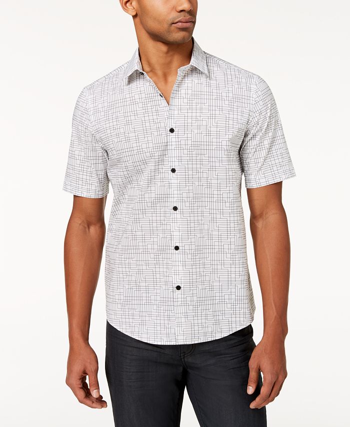 Alfani Men's Geo-Print Shirt, Created for Macy's & Reviews - Casual ...