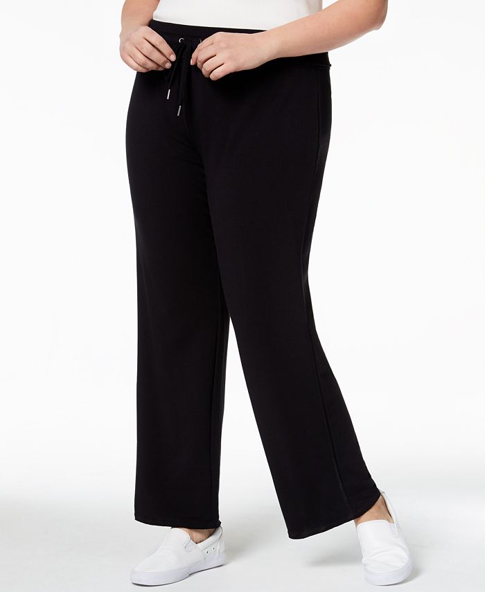 Style & Co Plus Size High-Rise Boot-Cut Sweatpants, Created for Macy's ...