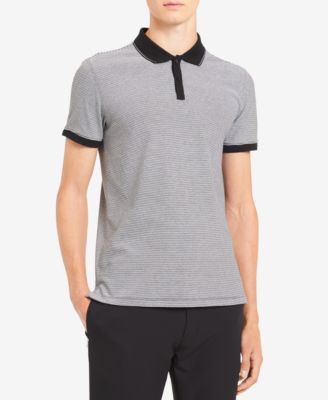 calvin klein men's liquid touch interlock polo