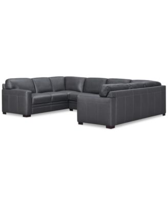 Avenell 3-Pc. Leather Pit Sectional with Sofa & Loveseat, Created for Macy's
