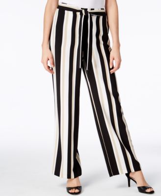 petite striped palazzo pants