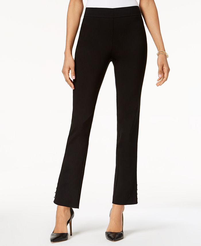 JM Collection Petite Laced-Hem Bootcut Pants, Created for Macy's - Macy's