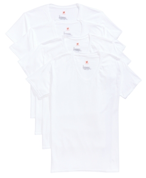 Hanes Men's 4-Pk Platinum Comfort Fit V-Neck T-Shirts