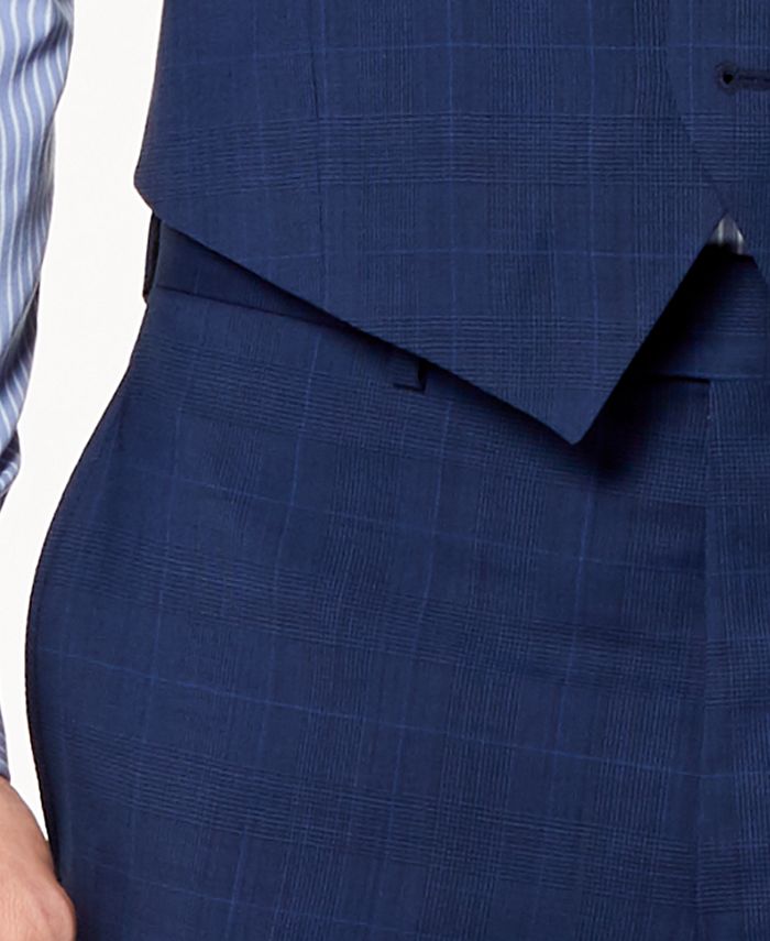 Lauren Ralph Lauren Men's Big & Tall Classic-Fit Ultraflex Navy Plaid ...