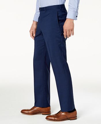 Lauren Ralph Lauren Men's Big & Tall Classic-Fit Ultraflex Navy Plaid ...