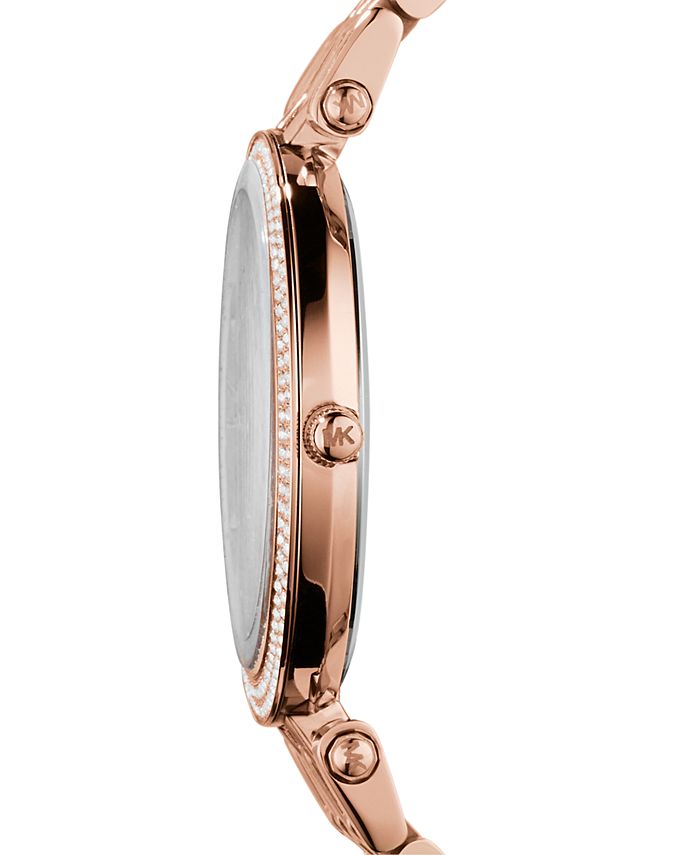 Michael Kors Women's Darci Rose Gold-Tone Stainless Steel Bracelet ...