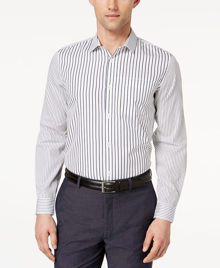 Calvin Klein Variegated Striped Shirt - Macy's