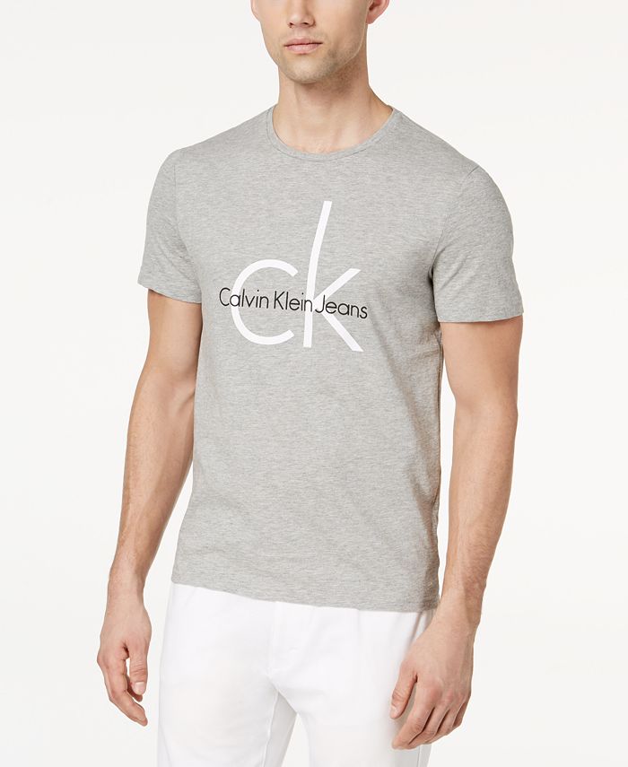 Calvin Klein Jeans Men's Classic CK Logo-Print T-Shirt & Reviews - T ...