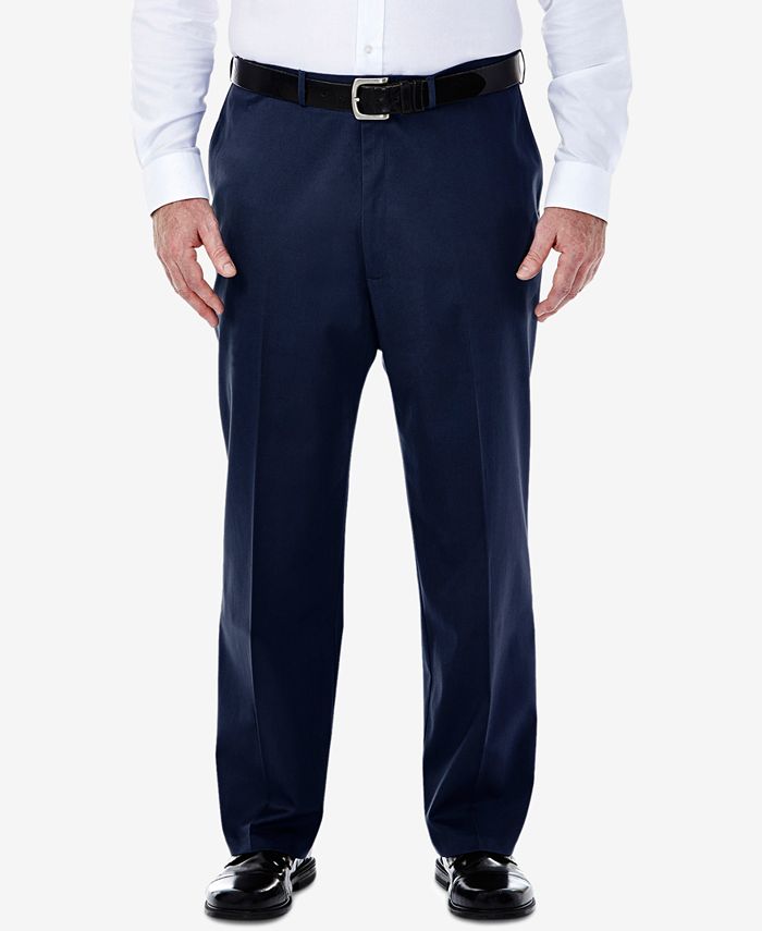 Haggar - Men's Big & Tall Classic-Fit Premium Non-Iron Comfort-Waist Pants