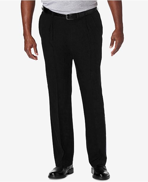 Haggar Men S Big Tall Cool 18 Pro Classic Fit Expandable Waist