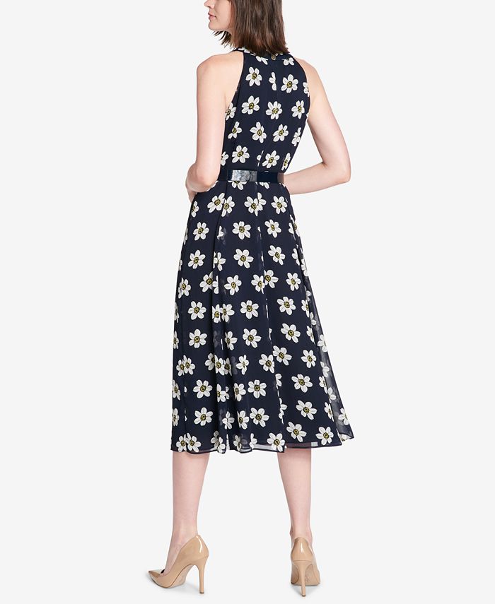 tommy hilfiger voile floral midi dress