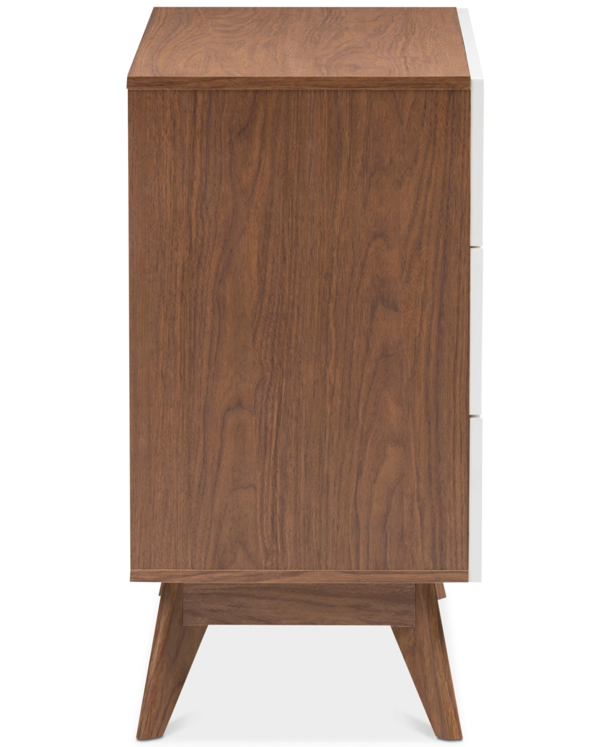 Macy's Calypso 3-drawer Chest In White,walnut