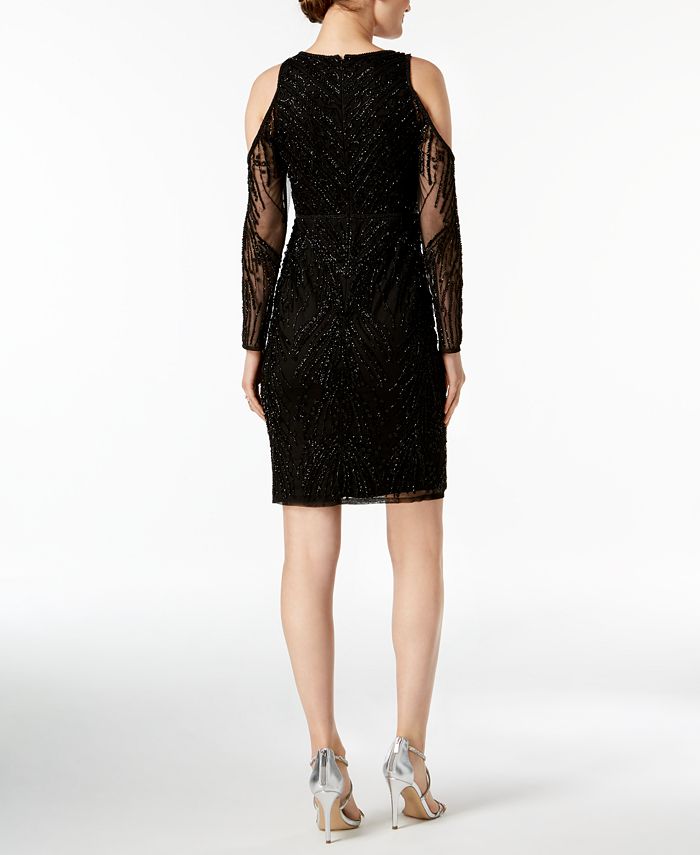 Adrianna papell cold shoulder beaded gown Outlet